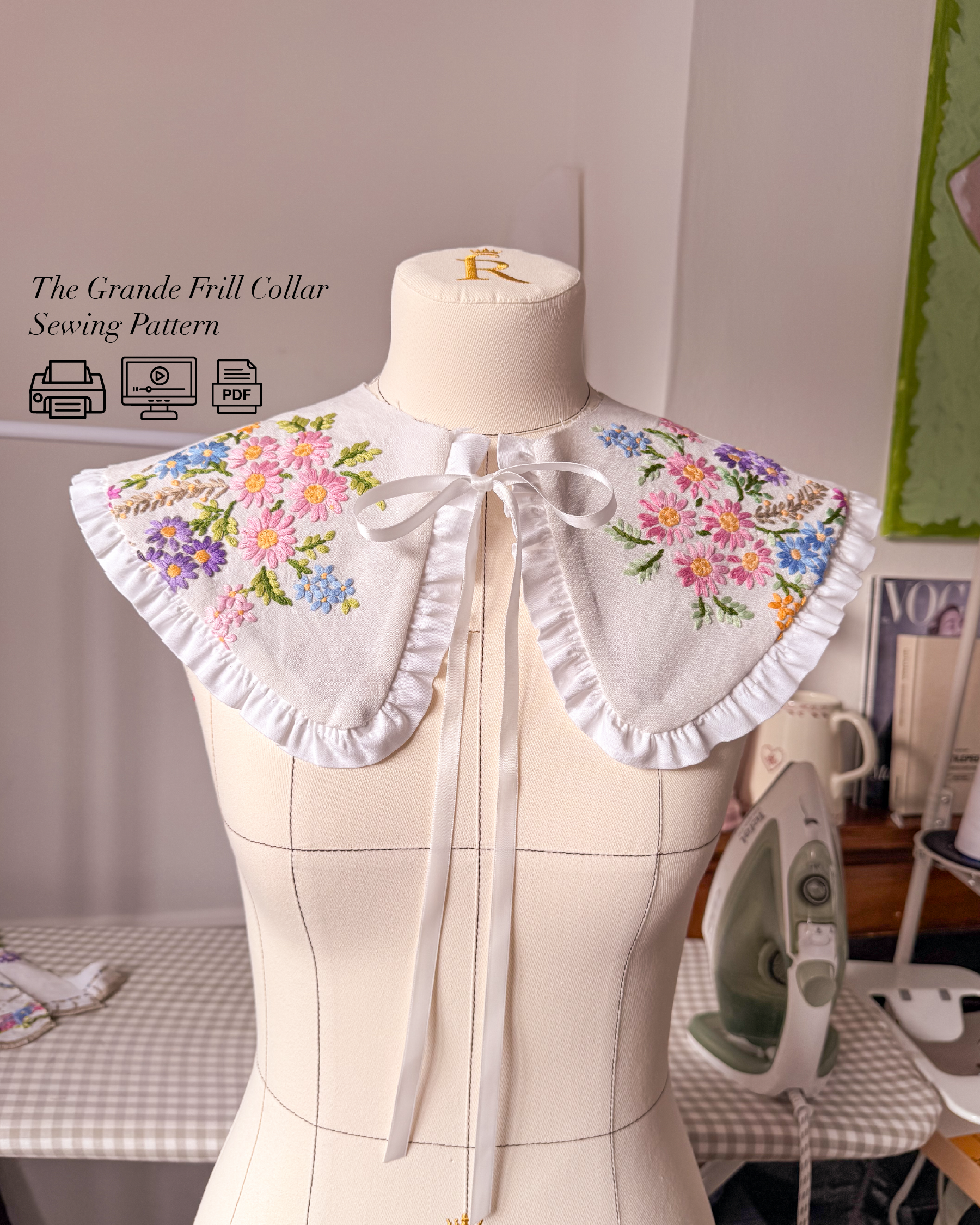Grande Frill Collar Pattern