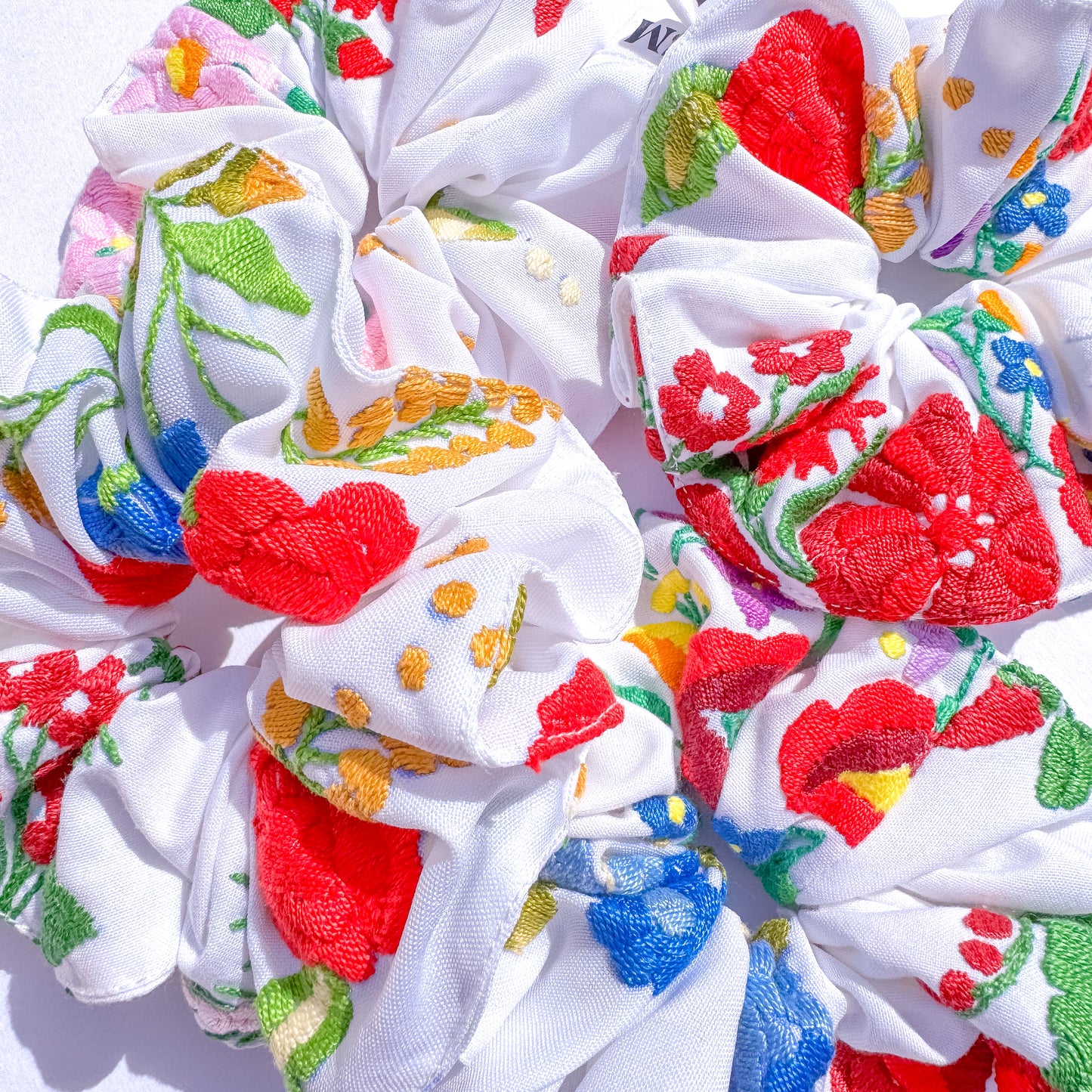 Hungarian Embroidered Scrunchies