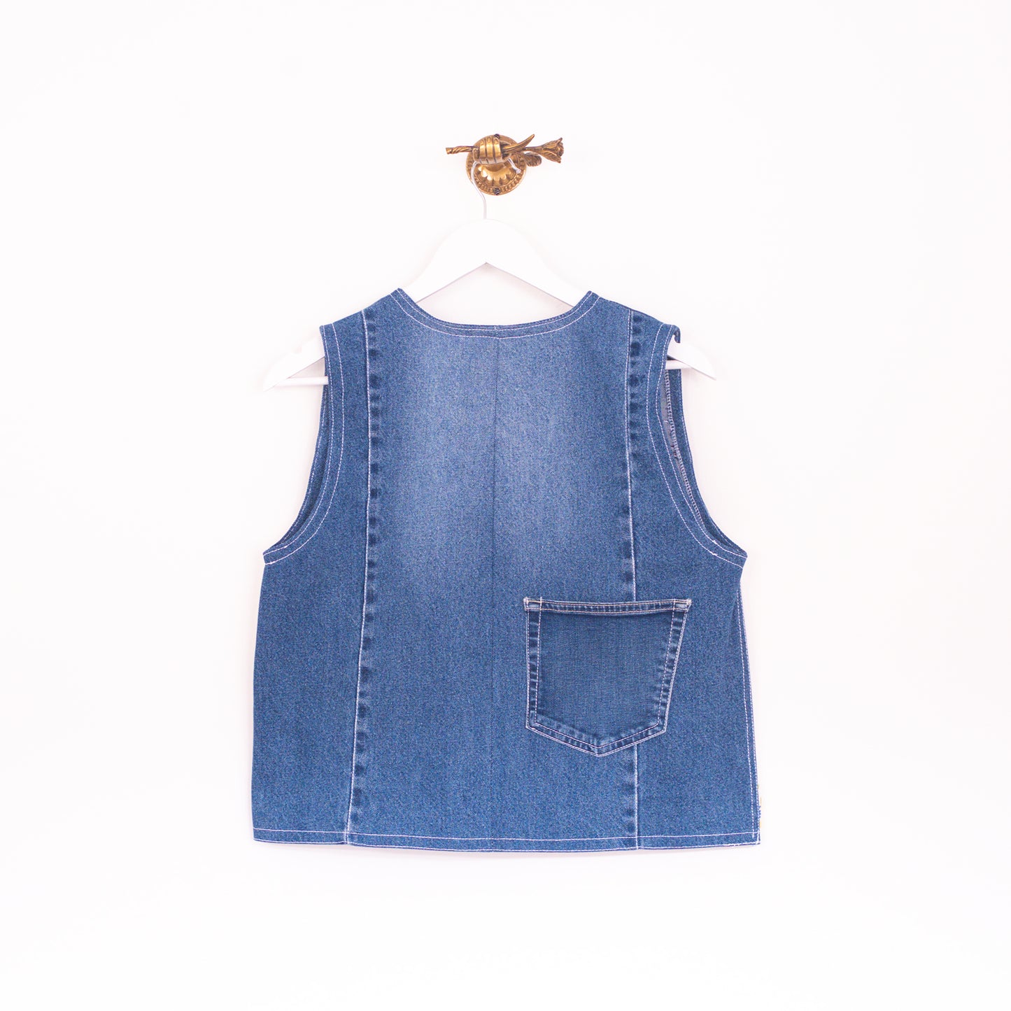 Fisherman Vest Dark Denim - S