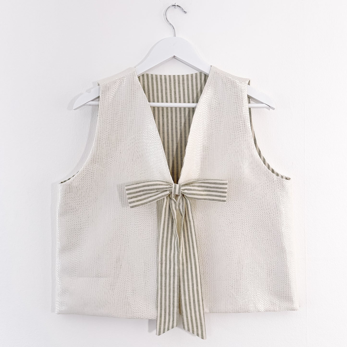 Silk & Stripe Vest (MADE TO ORDER)